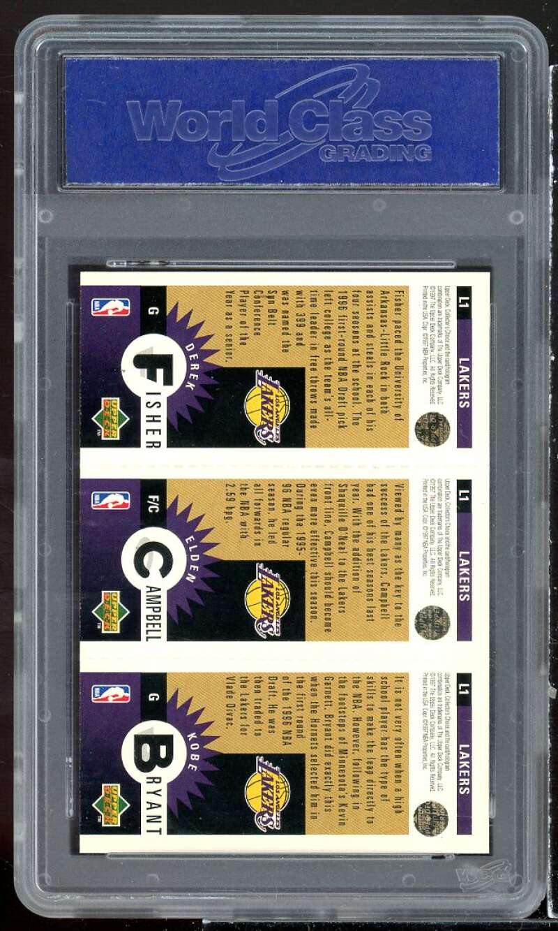 Kobe Bryant Rookie Card 1996 Collector's Choice Mini Gold #l1 WCG 10 GEM-MT Image 2