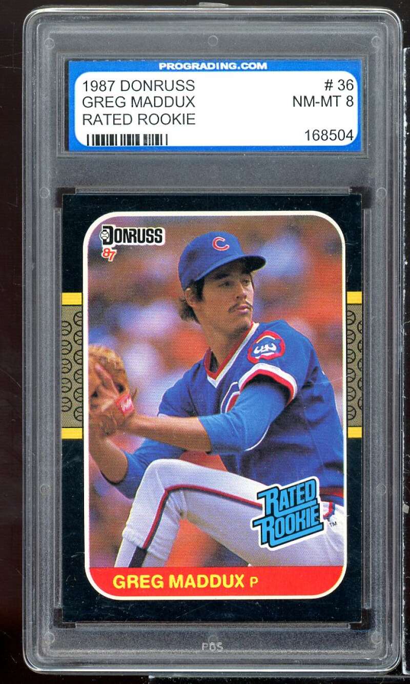 Greg Maddux Rookie Card 1987 Donruss #36 PGS 8 NM-MT Image 1