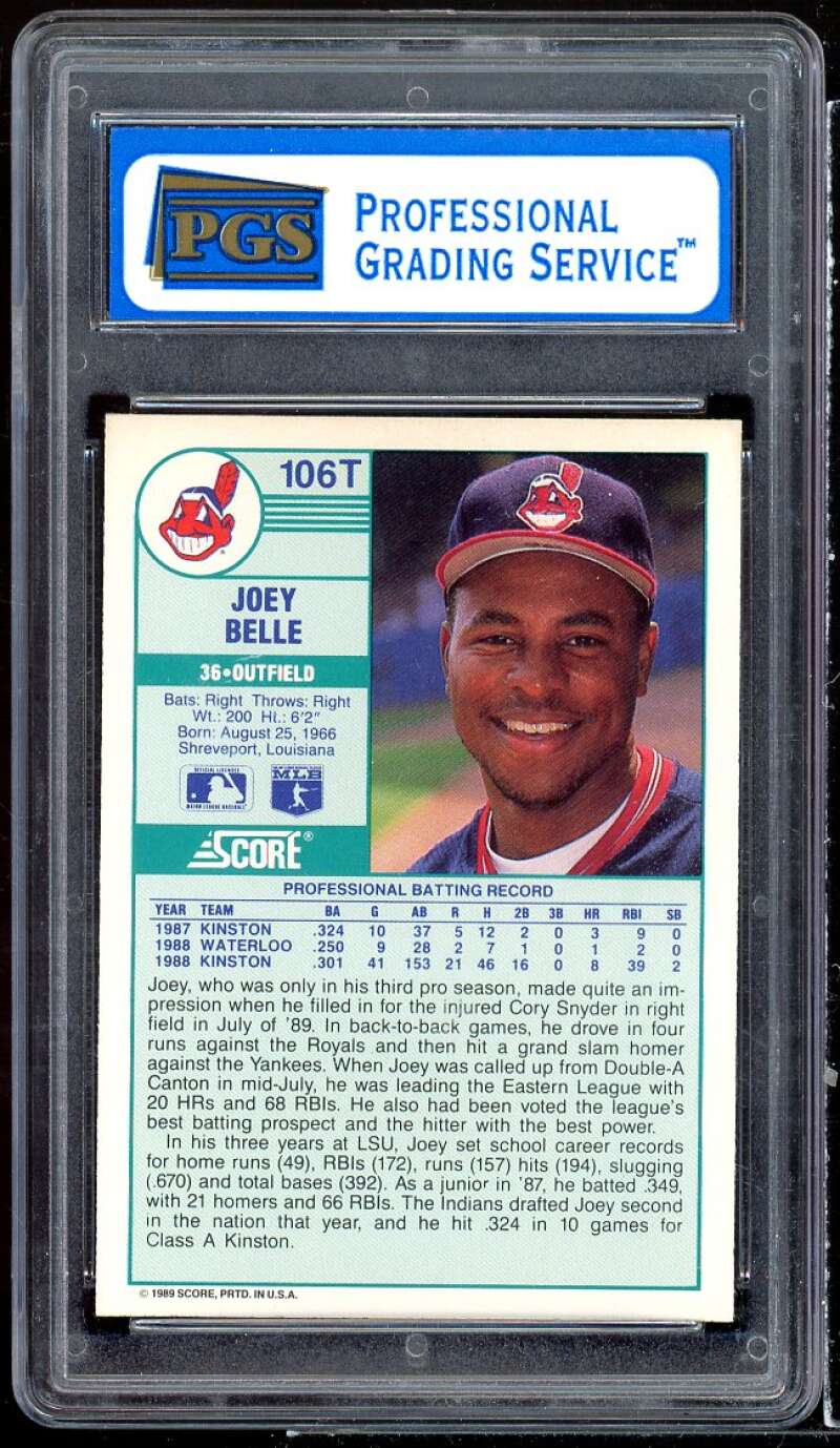 Joey Belle Rookie Card 1989 Score Traded #106t PGS 8.5 NM-MT+ Image 2