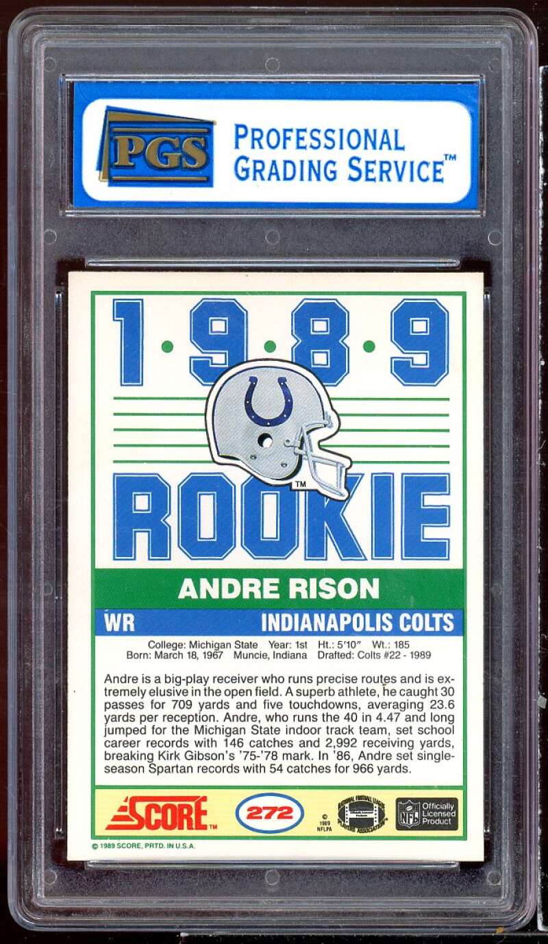 Andre Rison Rookie Card 1989 Score #272 PGS 8 NM-MT Image 2