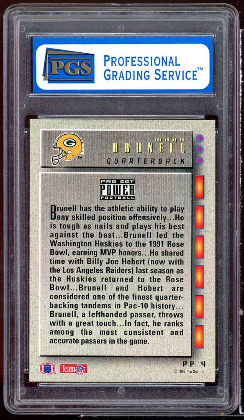 Mark brunell Rookie Card 1993 Pro Set Power Prospects #pp4 PGS 8.5 NM-MT+ Image 2