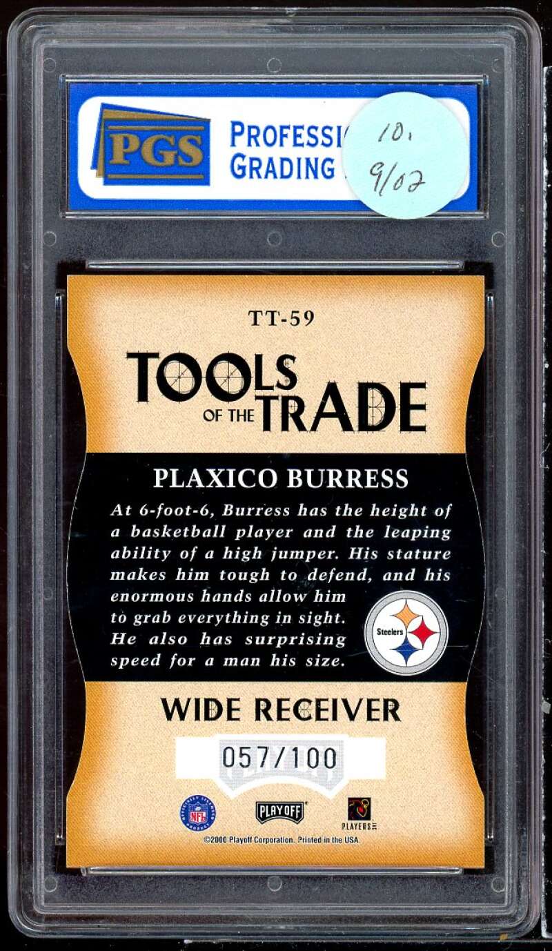 Plaxico Burress Rookie Card 2000 Playoff Tools Of The Trade #tt59 PGS 8 NM-MT Image 2