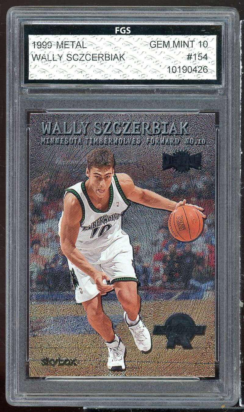 Wally Sczcerbiak Rookie Card 1999-00 Metal #154 FGS 10 GEM MT Image 1