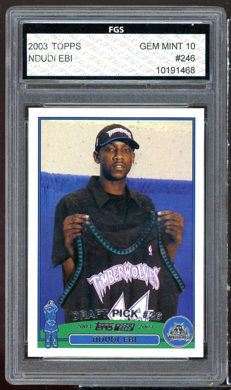 Ndudi Ebi Rookie Card 2003-04 Topps #246 FGS 10 GEM MT Image 1