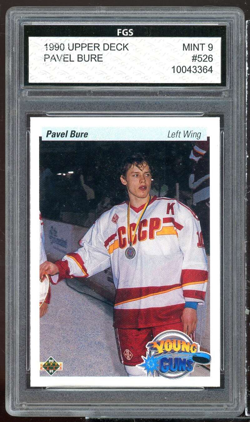 Pavel Bure Rookie Card 1990-91 Upper Deck #526 FGS 9 MINT Image 1