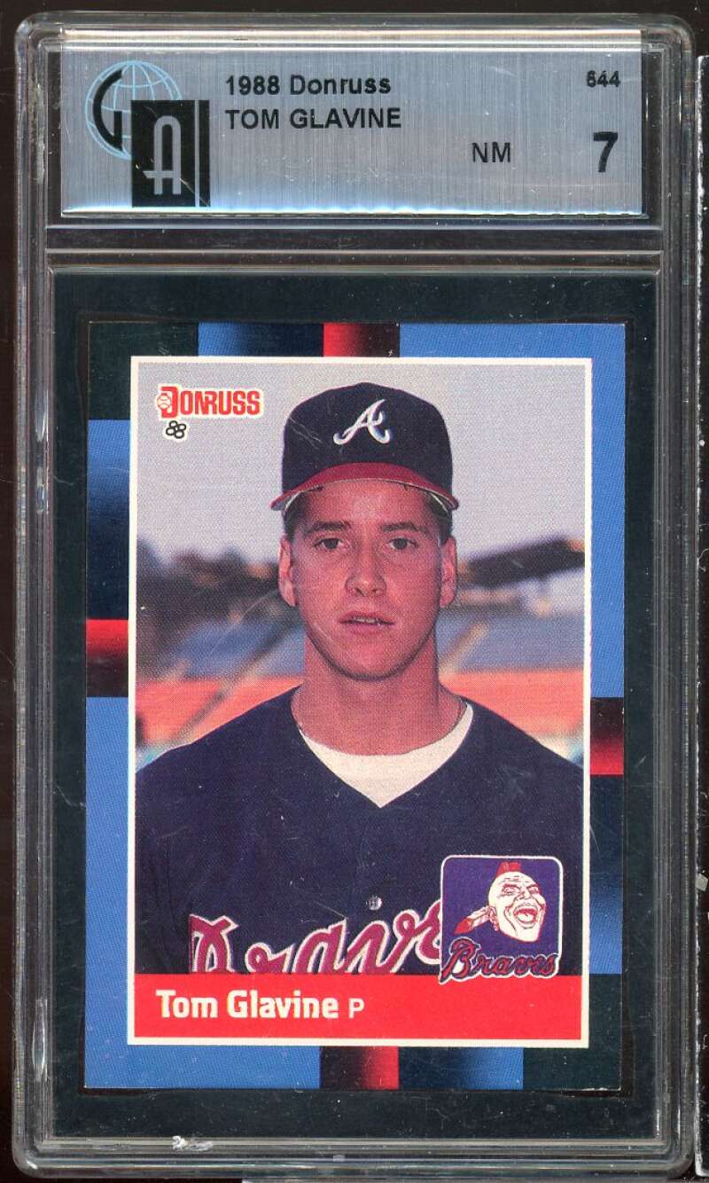 Tom Glavine Rookie Card 1988 Donruss #644 GAI 7 NM Image 1