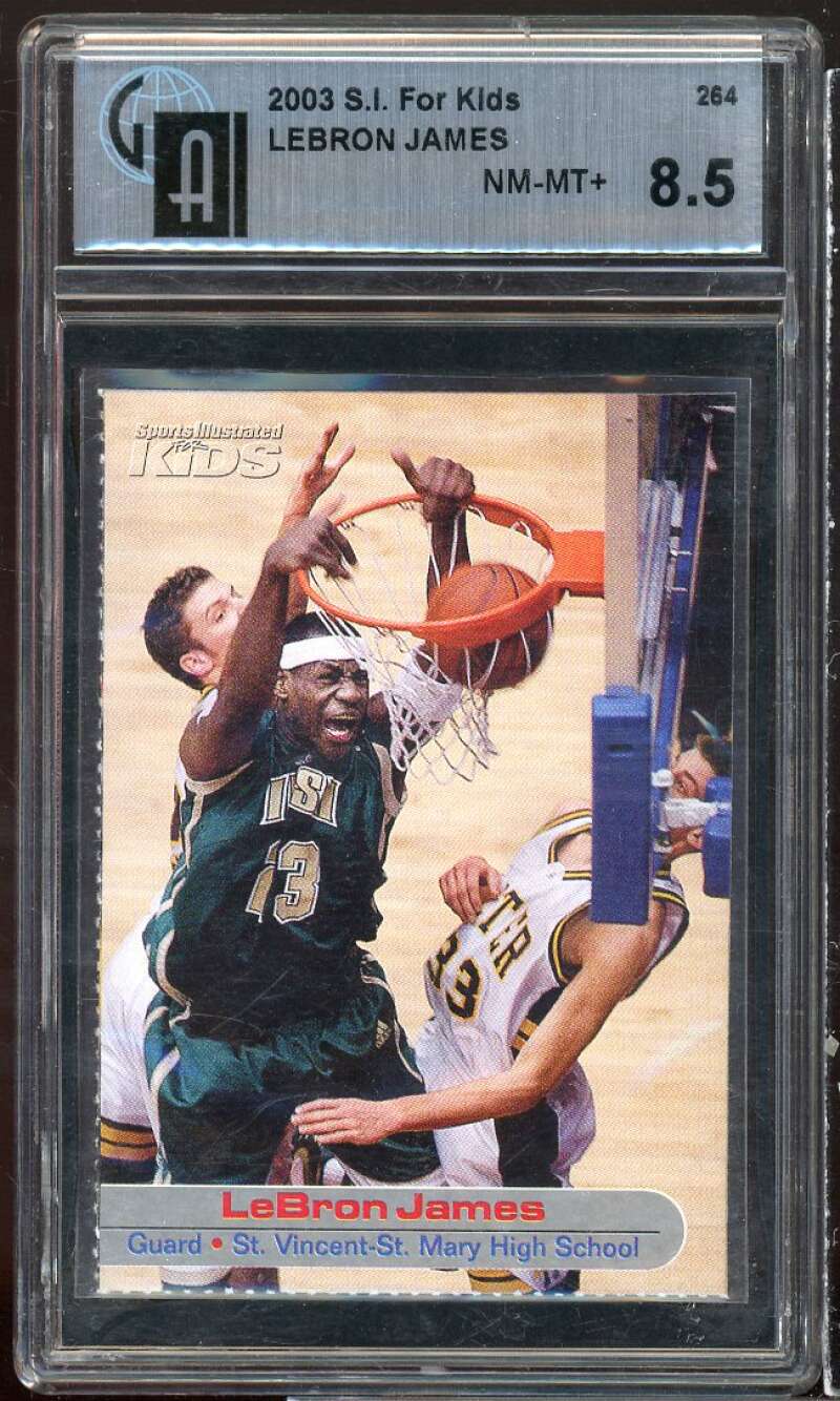 Lebron James Rookie Card 2003 S.I. For Kids #284 GAI 8.5 NM-MT+ Image 1