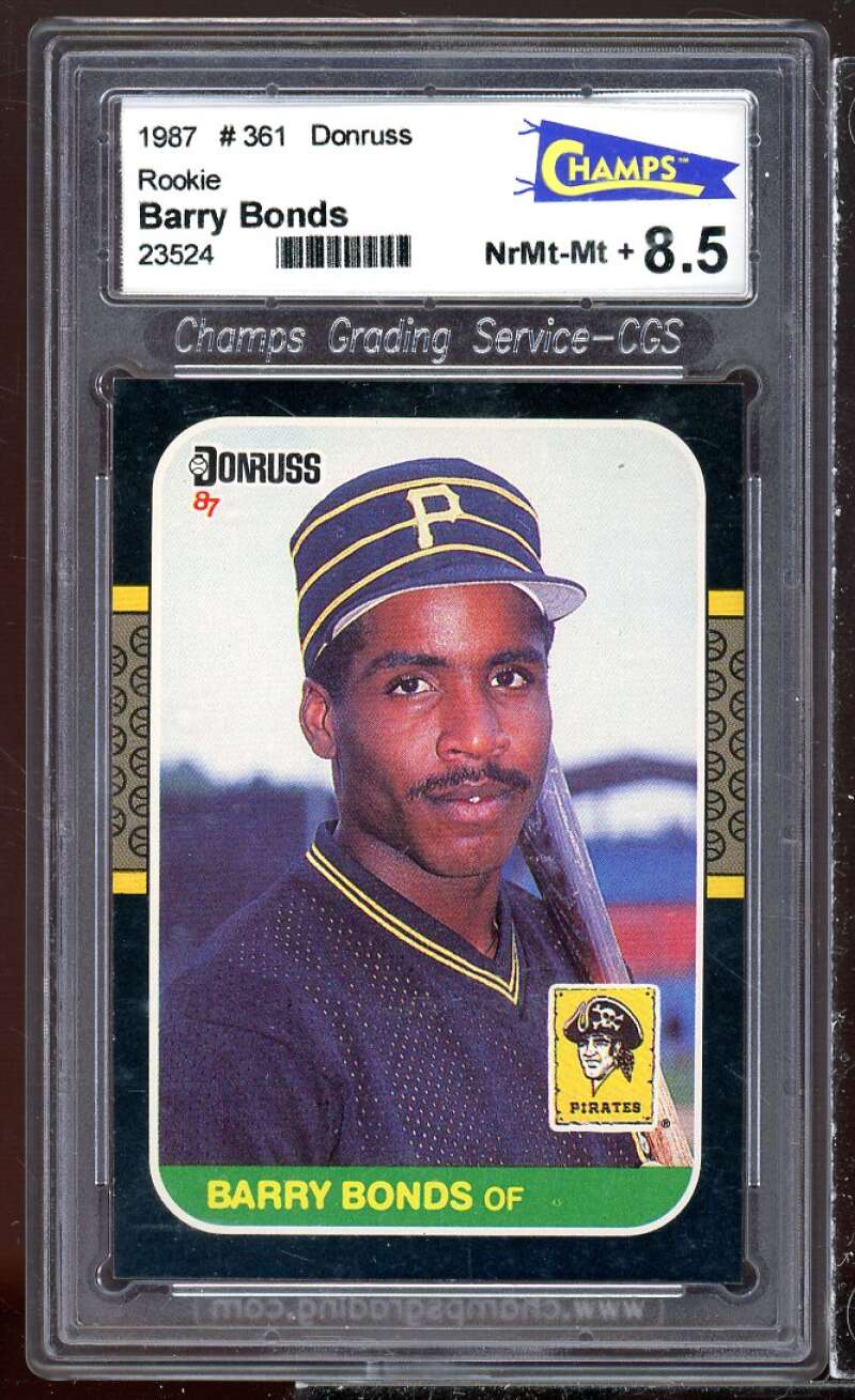 Barry Bonds Rookie Card 1987 Donruss #361 CHAMPS 8.5 NM-MT+ Image 1