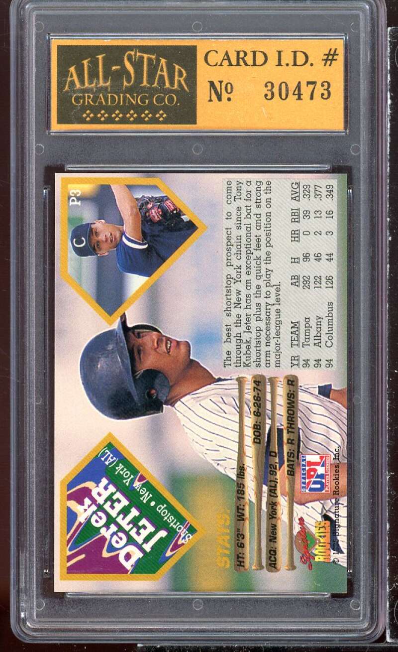 Derek Jeter Rookie Card 1995 Signature Rookies #p3 ALL-STAR 10 MINT Image 2