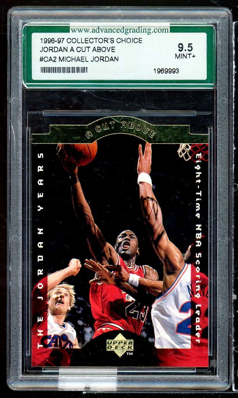 Michael Jordan Card 1996-97 Collector's Choice #ca2 AGS 9.5 MINT+ Image 1