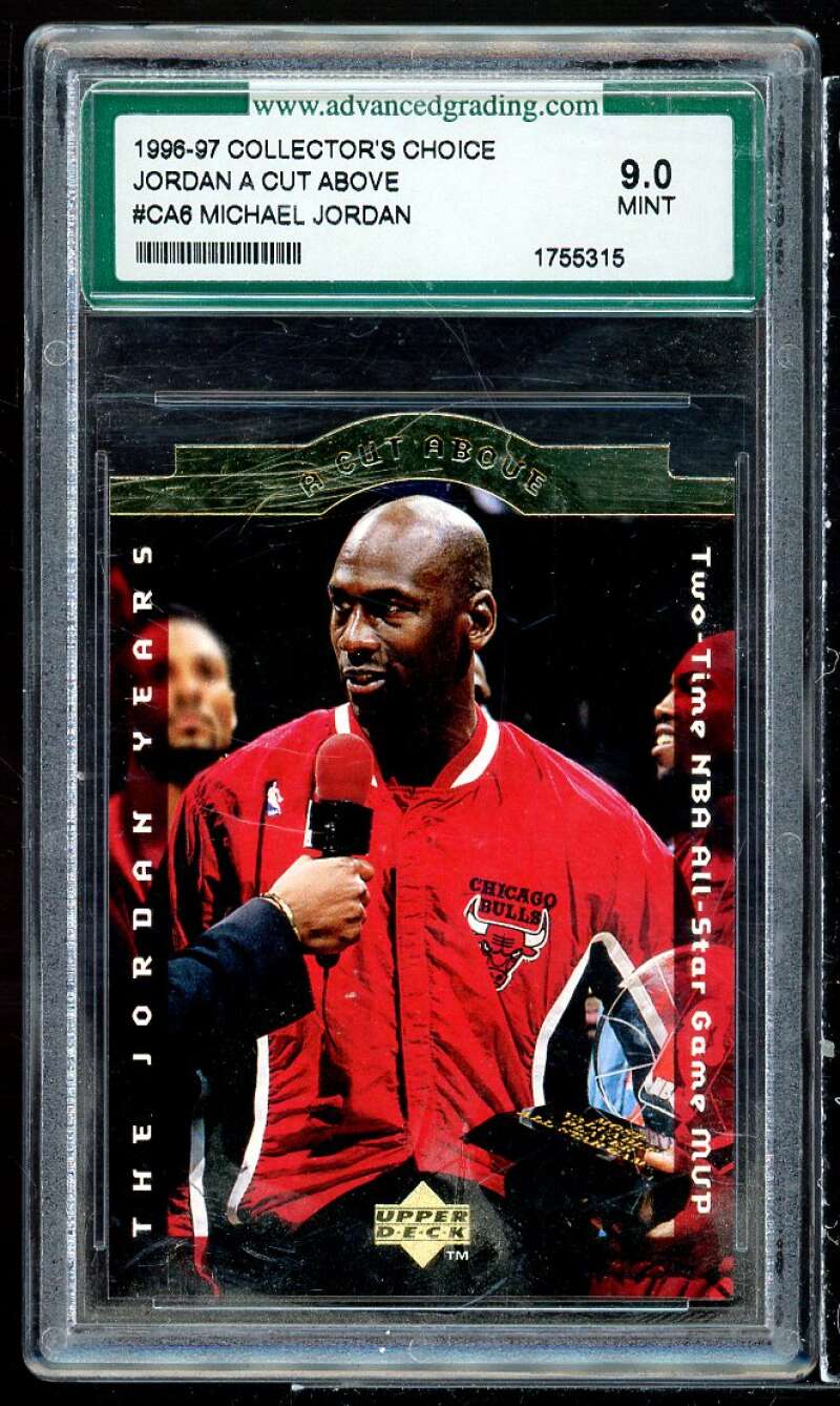 Michael Jordan Card 1996-97 Collector's Choice #ca2 AGS 9 MINT Image 1