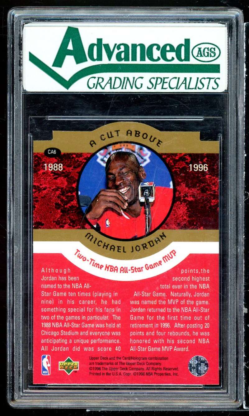 Michael Jordan Card 1996-97 Collector's Choice #ca2 AGS 9 MINT Image 2