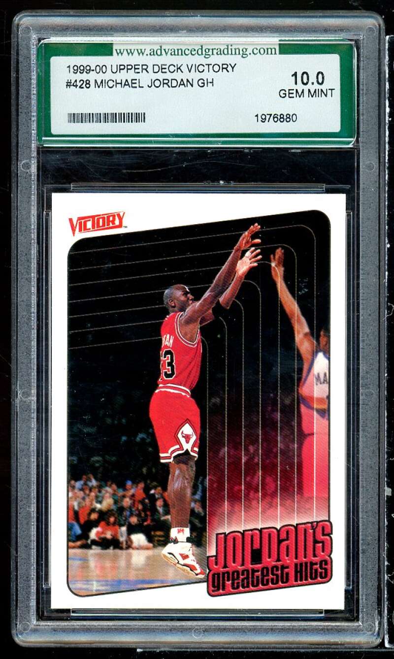 Michael Jordan Card 1999-00 Upper Deck Victory #428 AGS 10 GEM MT Image 1