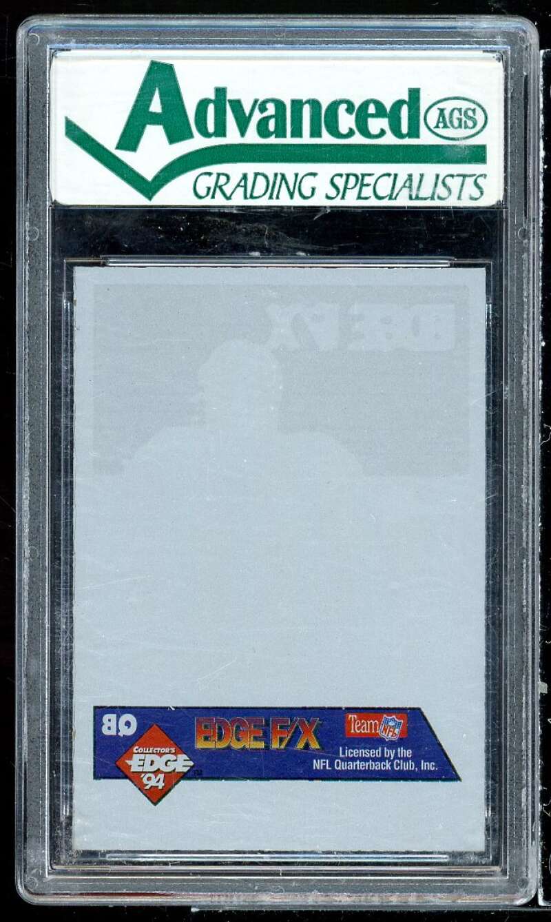 John Elway Card 1994 Collector's Choice Edge FX Silver Back #1 AGS 9 MINT Image 2