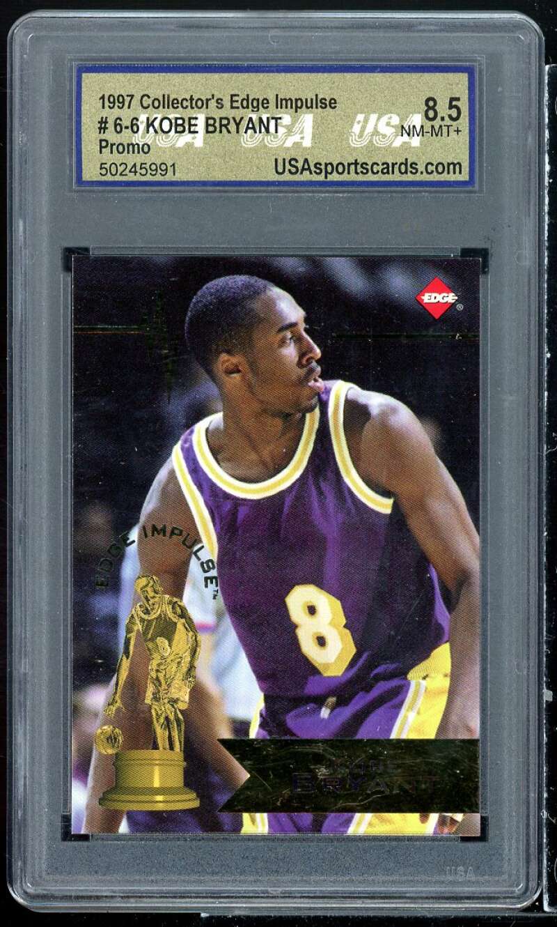 Kobe Bryant Card 1997 Collector's Edge Impulse Promo #6-6 USA 8.5 NM-MT+ Image 1