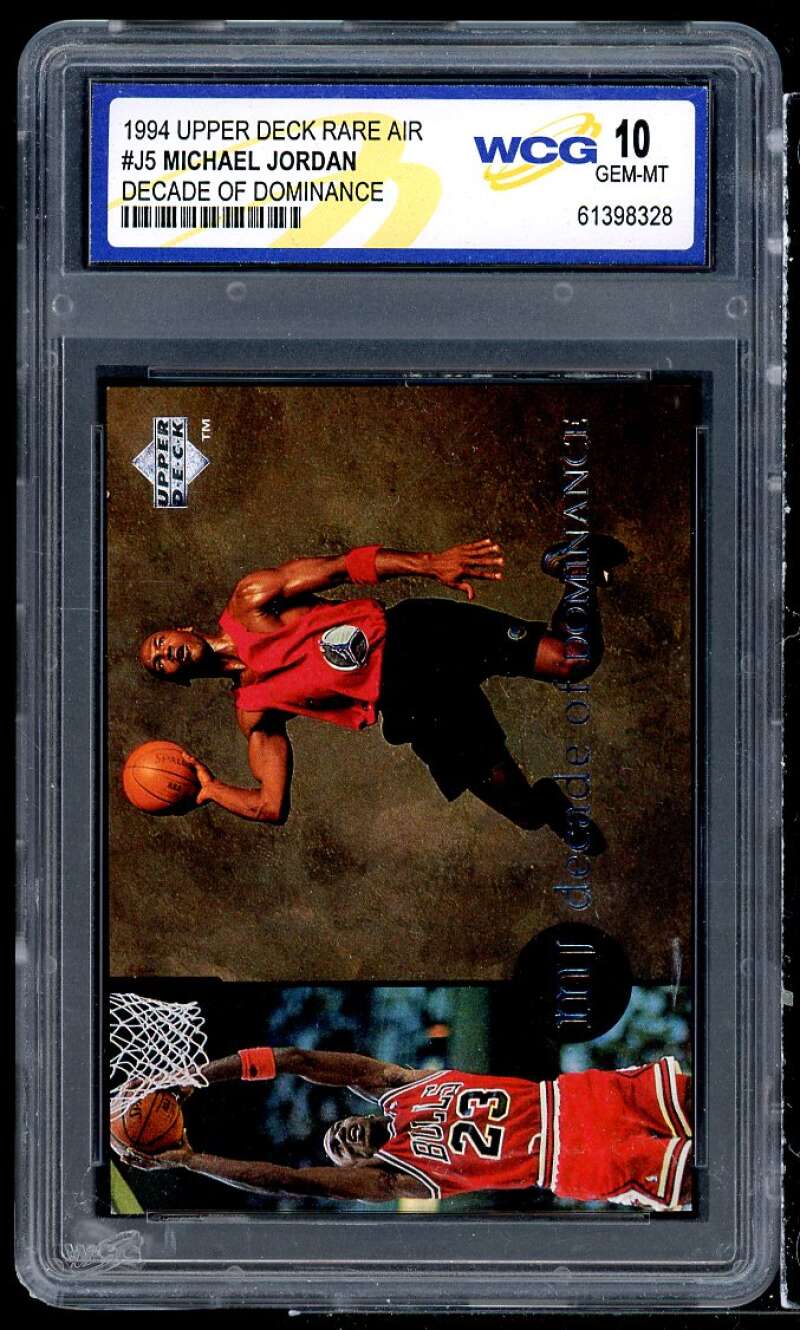 Michael Jordan 1994 Upper Deck Rare Air Decade Of Dominance #j5 WCG 10 GEM MT Image 1