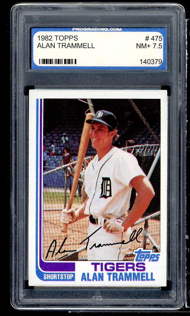 Alan Trammell Card 1982 Topps #475 PGS 7.5 NM+ Image 1