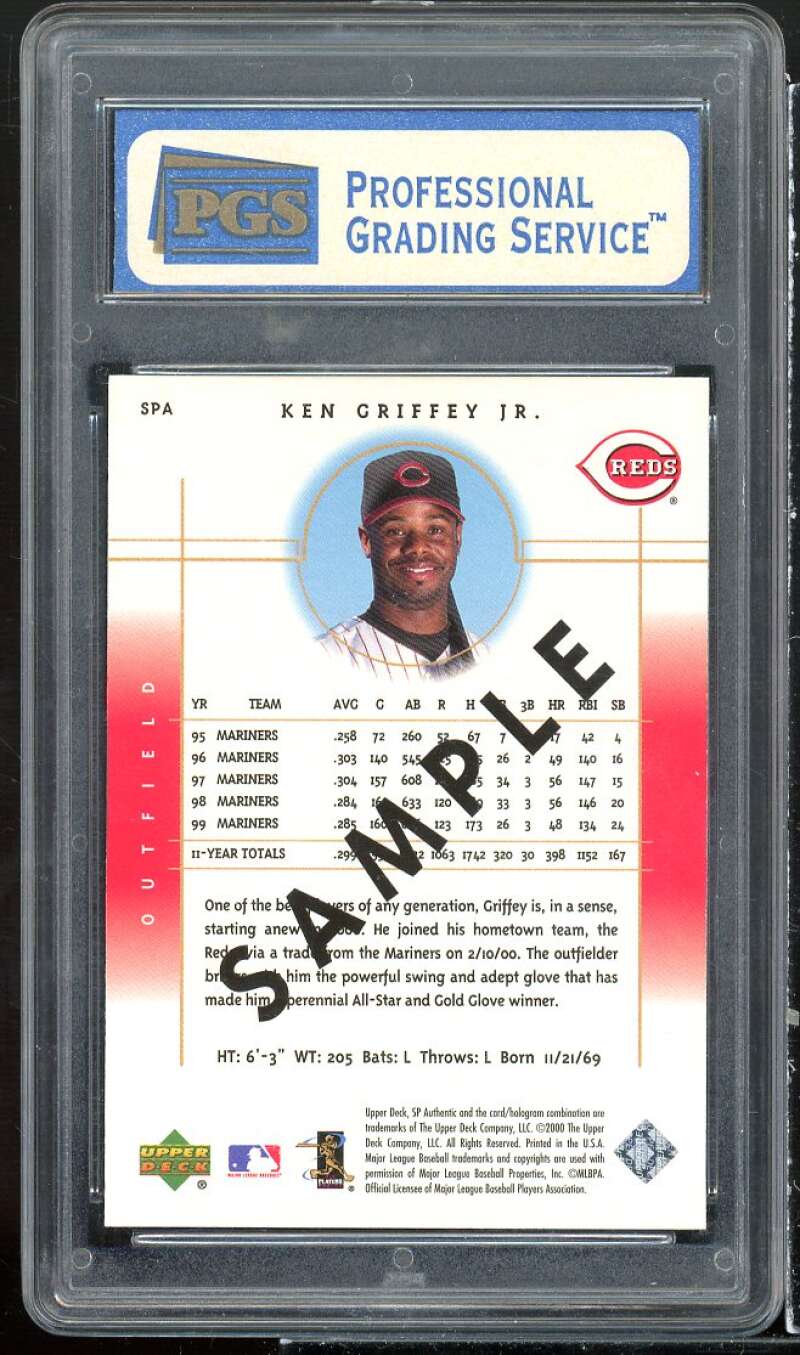 Ken Griffey Jr Card 2000 SP Authentic Promo #spa PGS 9 MINT Image 2