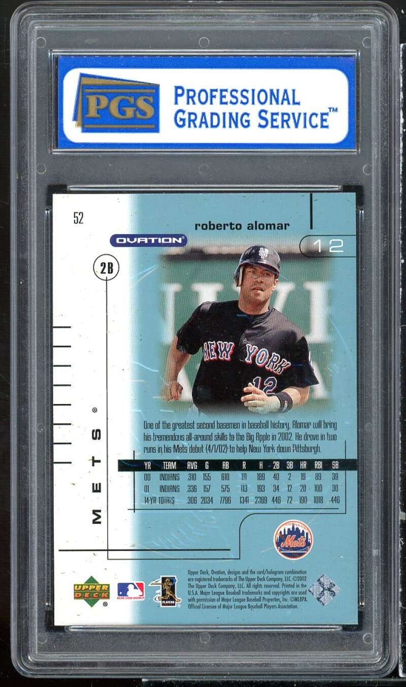 Roberto Alomar Card 2002 UD Ovation #53 PGS 10 GEM MT Image 2