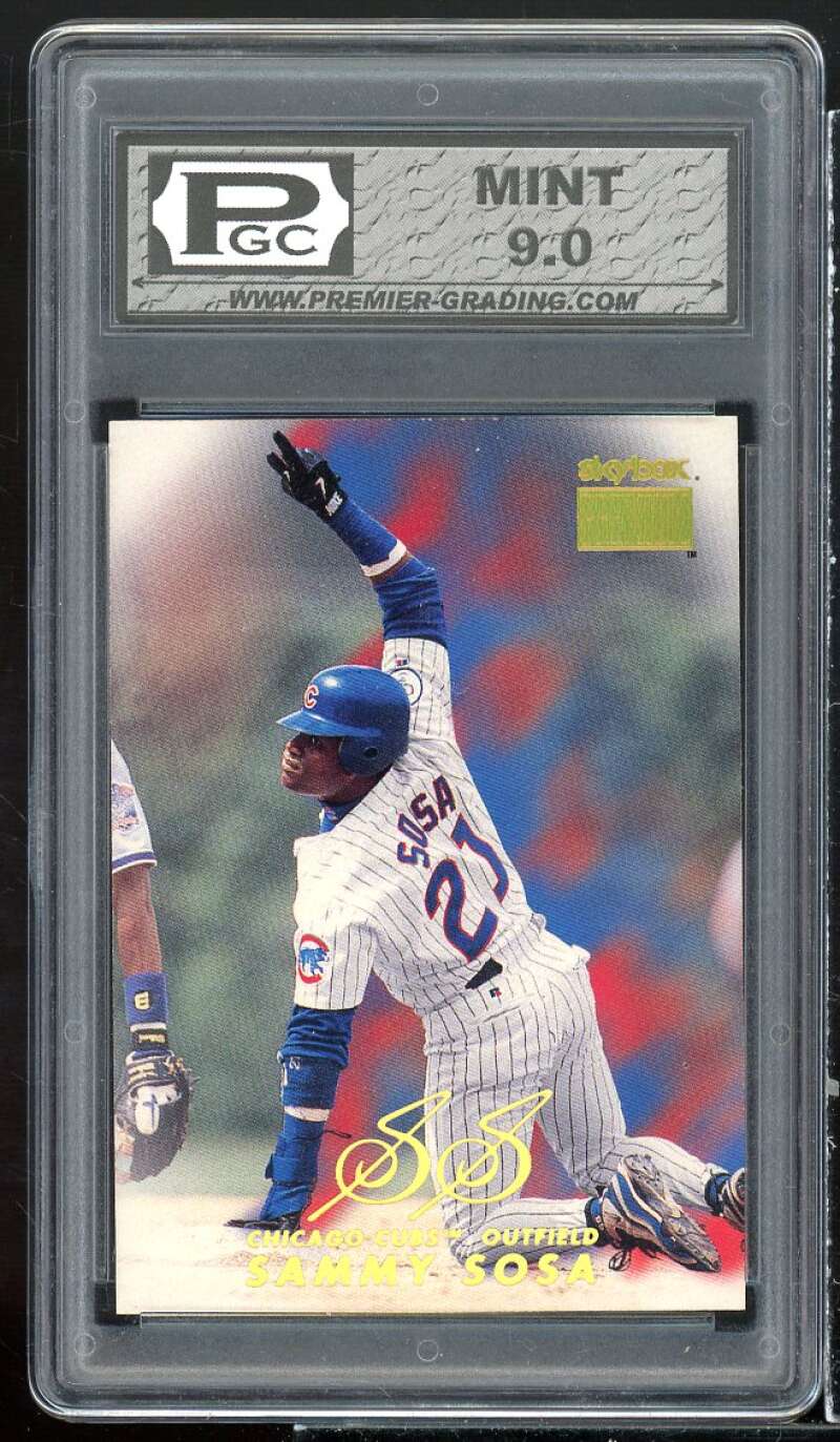 Sammy Sosa Card 1999 Skybox Premium #144 PGC 9 MINT Image 1