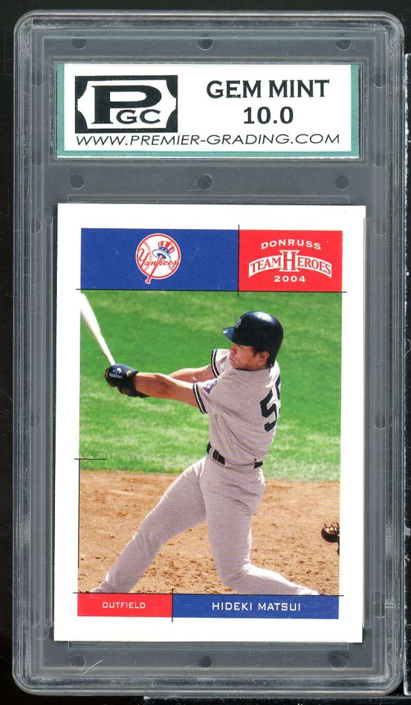 Hideki Matsui Card 2004 Donruss Team Heroes #283 PGC 10 GEM MT Image 1