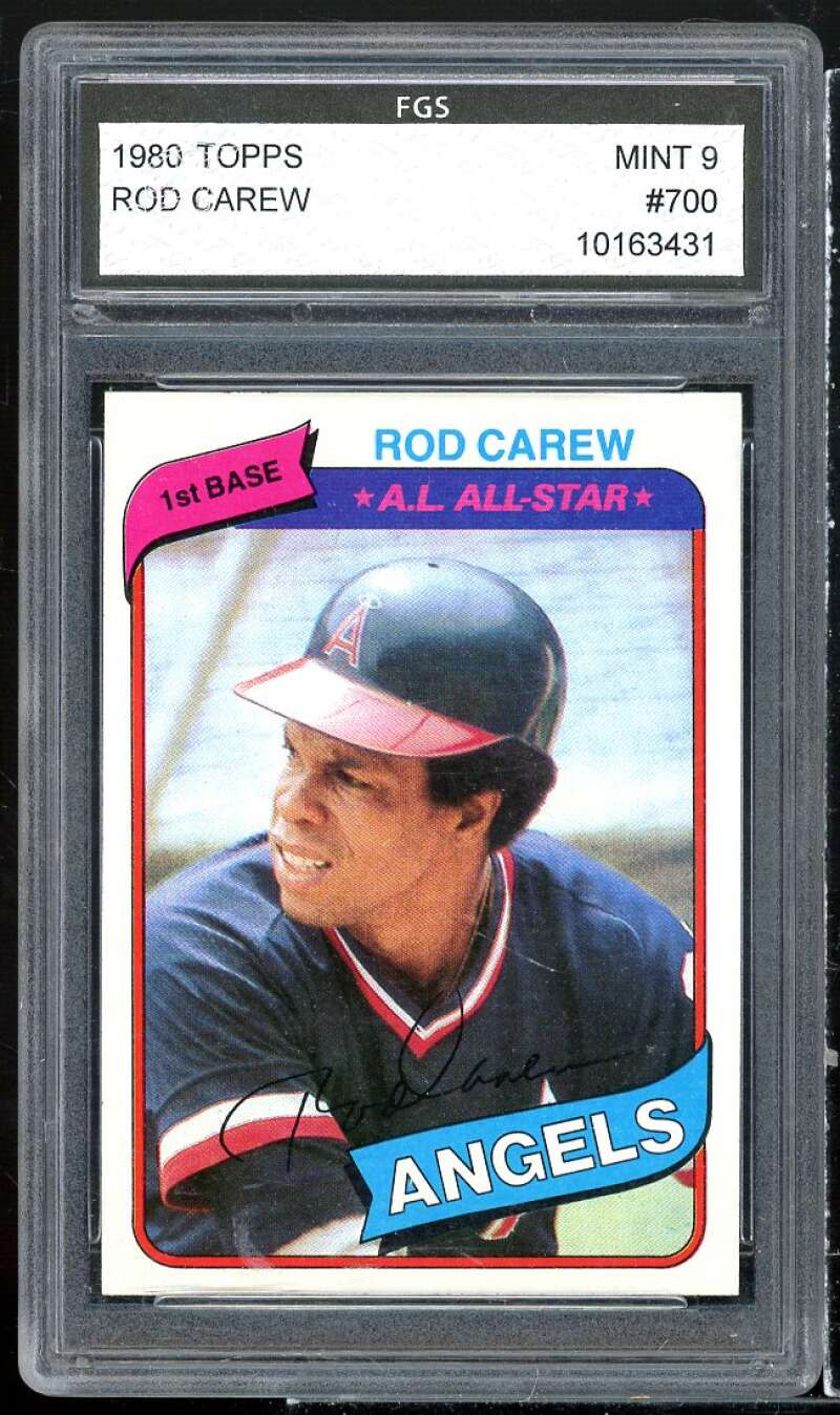 Rod Carew Card 1980 Topps #700 FGS 9 MINT Image 1