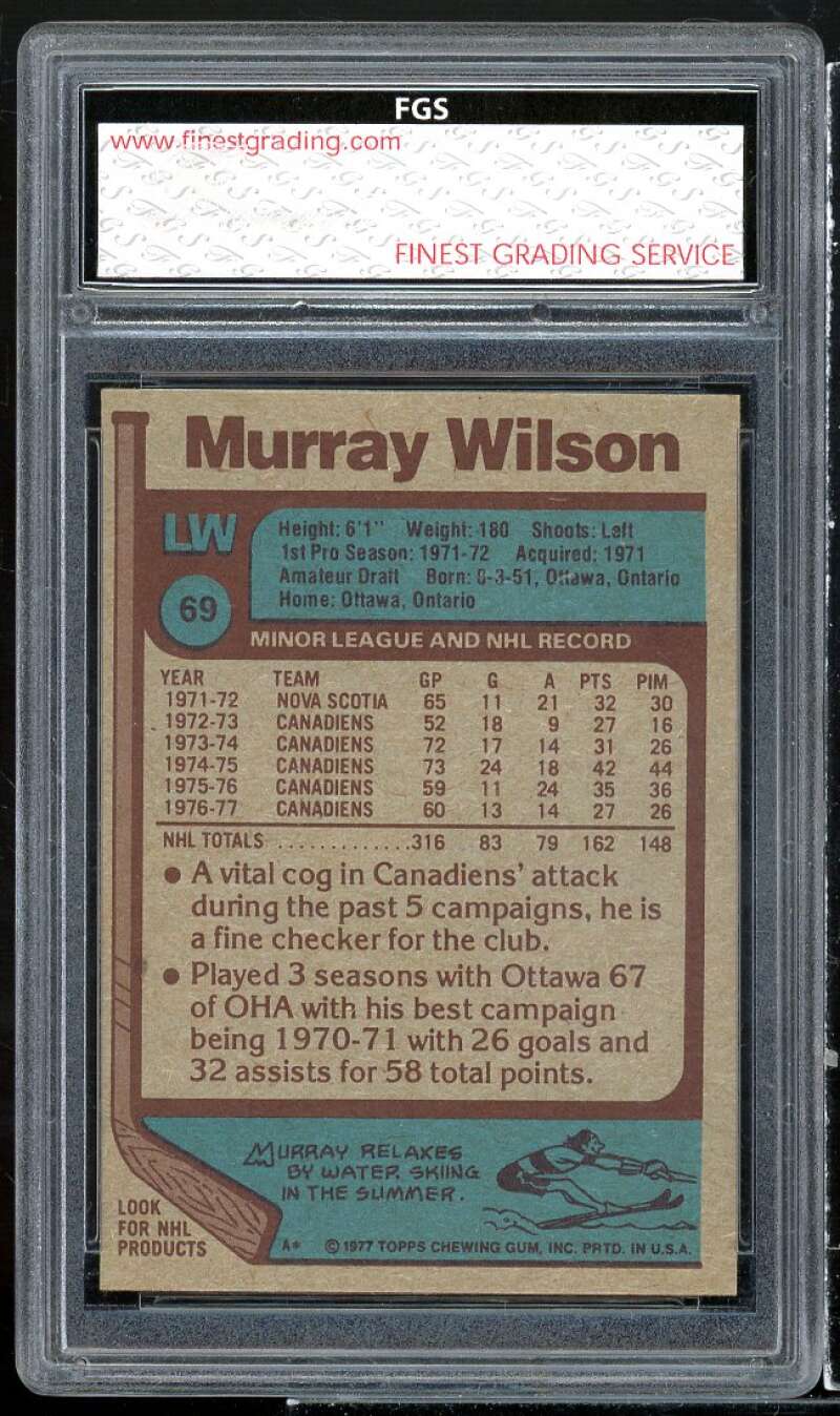 Murray Wilson Card 1977 Topps #69 FGS 7 NM Image 2