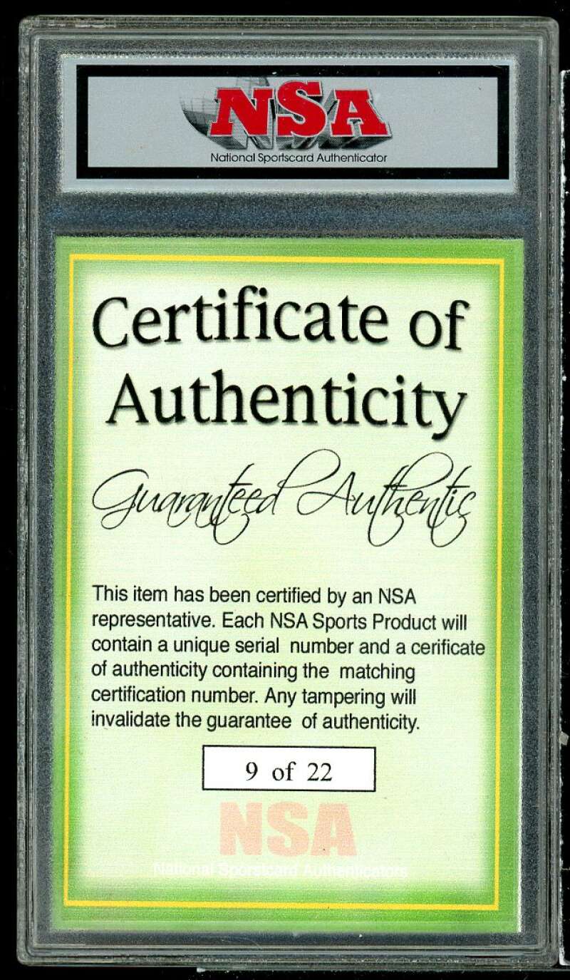 Roger Clemens Card Authentic NSA Cut 9 of 22 Game Used Jersey NSA Authentic Image 2