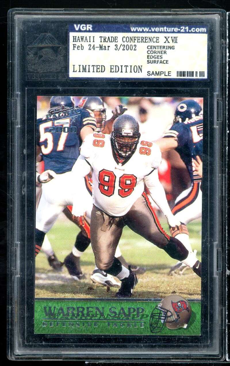 Warren Sapp Card 2000 Pacific Hawaii Trade Conference Sample #371 VGR Image 1