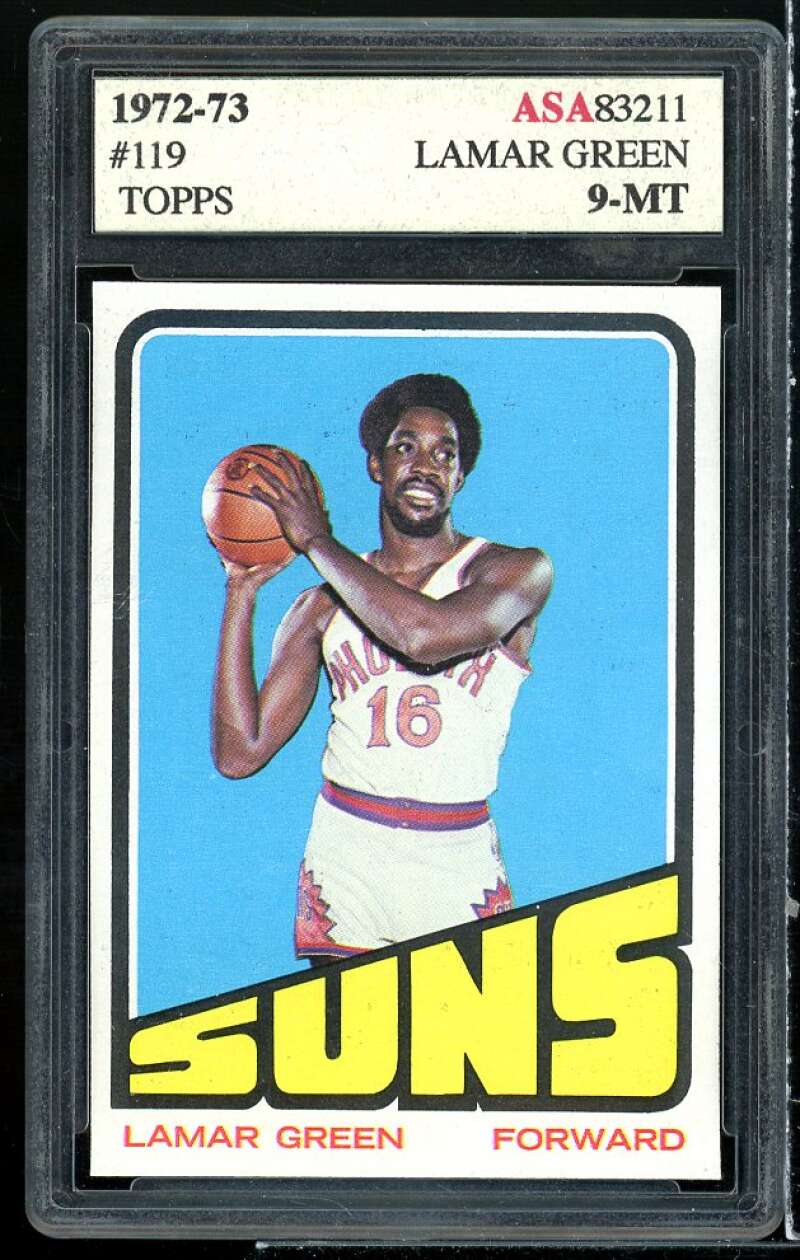 Lamar Green Card 1972-73 Topps #119 ASA 9 MINT Image 1