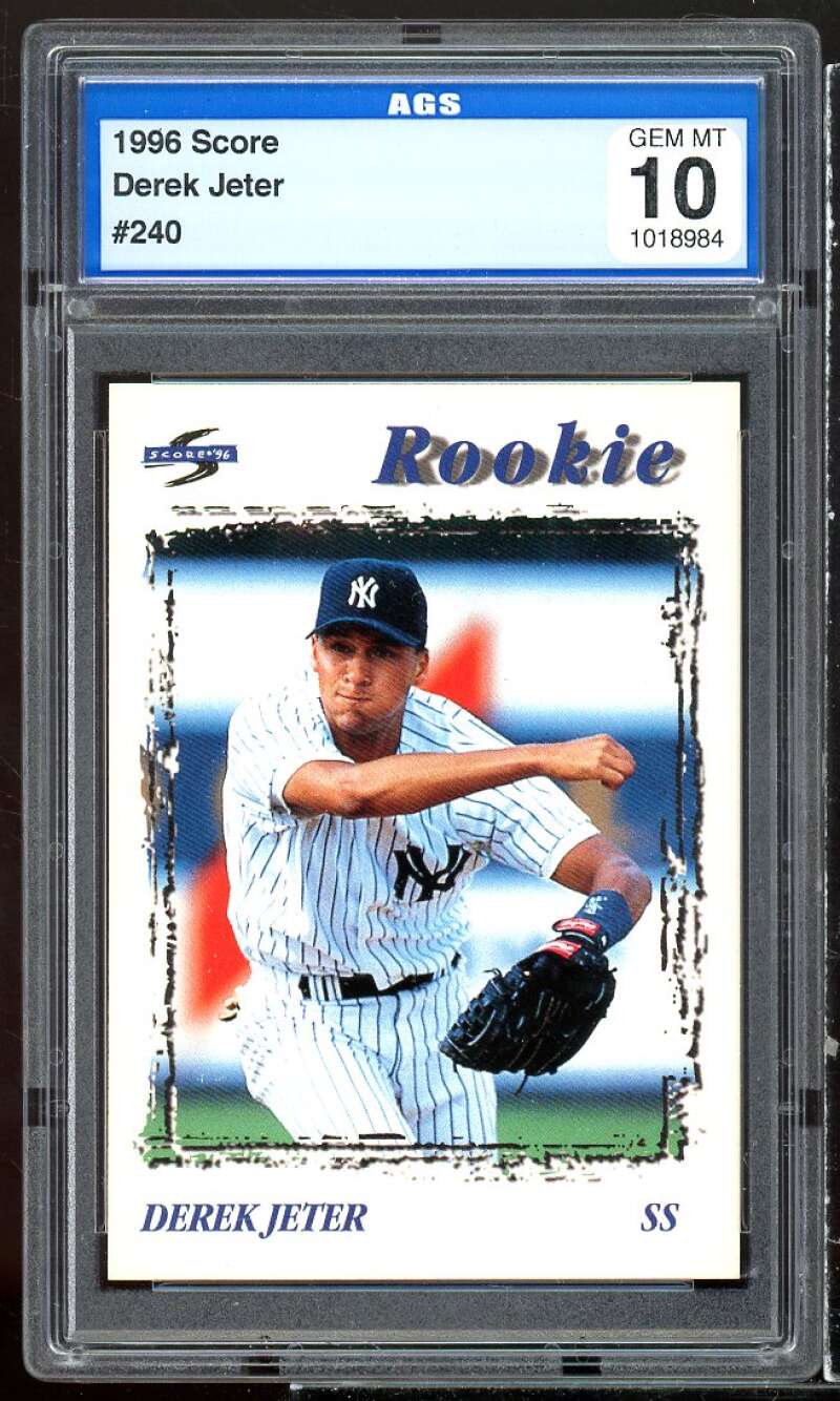 Derek Jeter Rookie Card 1996 Score #240 AGS 10 GEM MT Image 1