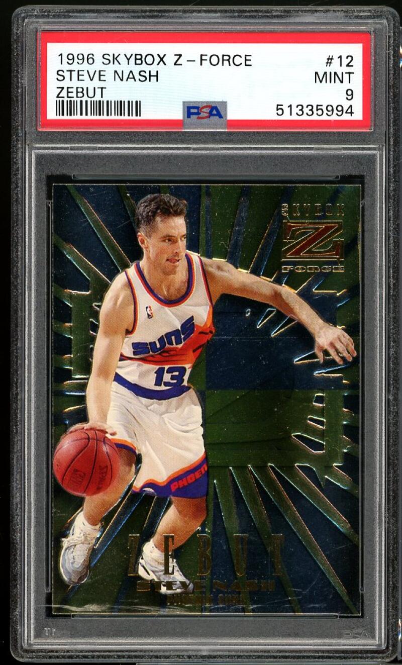 Steve Nash Rookie Card 1996-97 Z-Force Zebut #12 PSA 9 Image 1