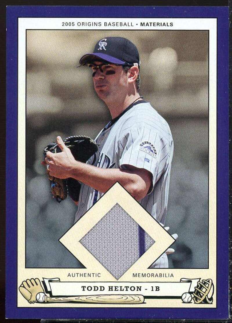 Todd Helton Card 2005 Origins Materials Jersey #HE  Image 1