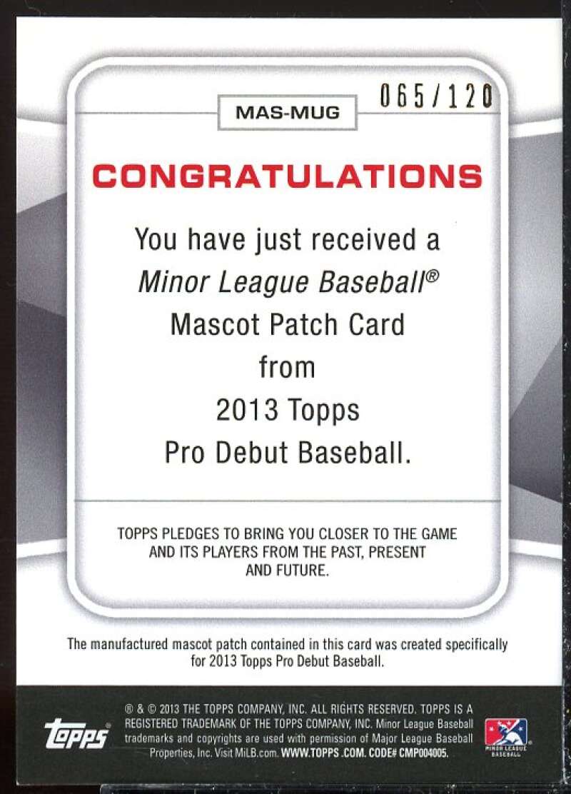 Mugsy Card 2013 Topps Pro Debut Mascots #MUG  Image 2