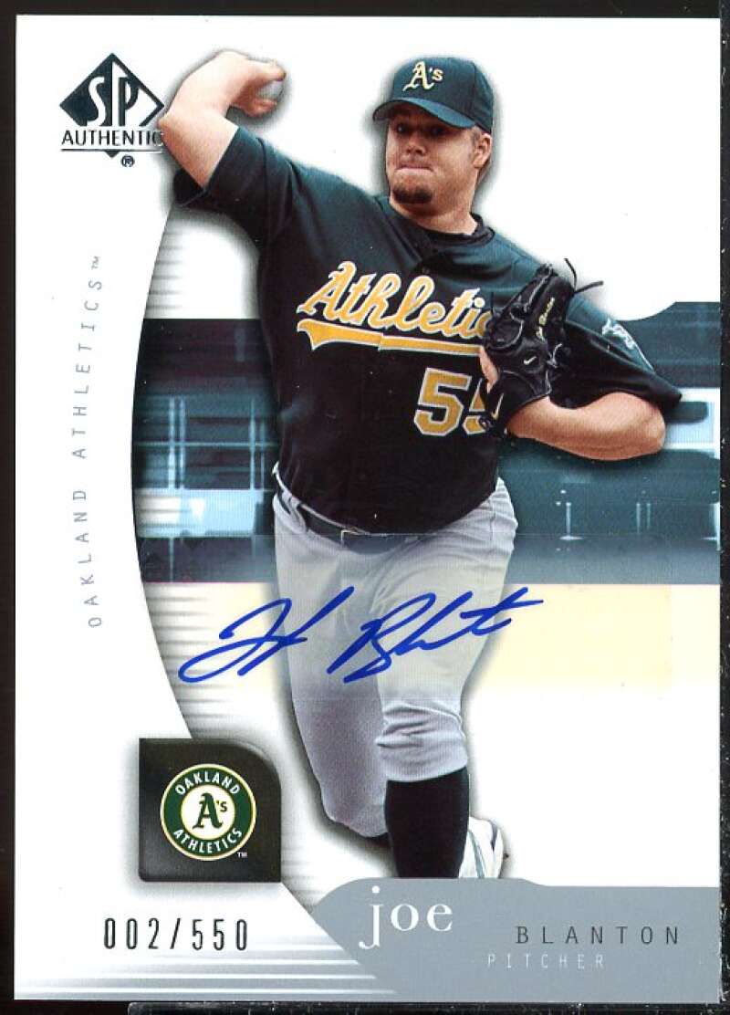 Joe Blanton Card 2005 SP Authentic Signature #52  Image 1