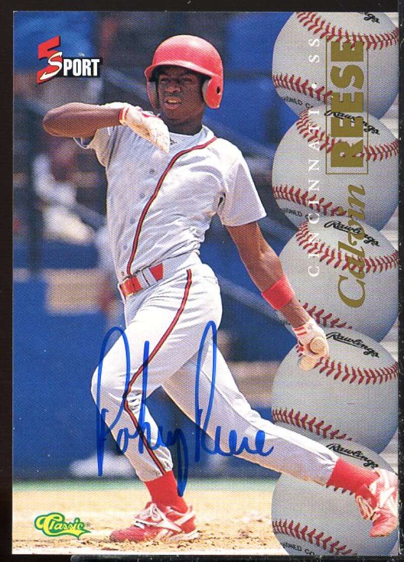Calvin Reese Card 1995 Classic Five Sport Autographs #98  Image 1