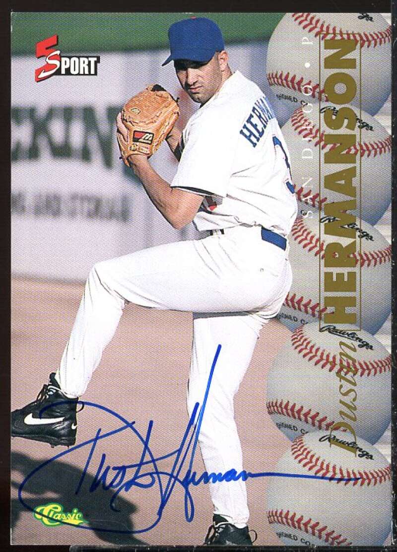 Dustin Hermanson Card 1994 Classic Four Sport Autographs #166A  Image 1