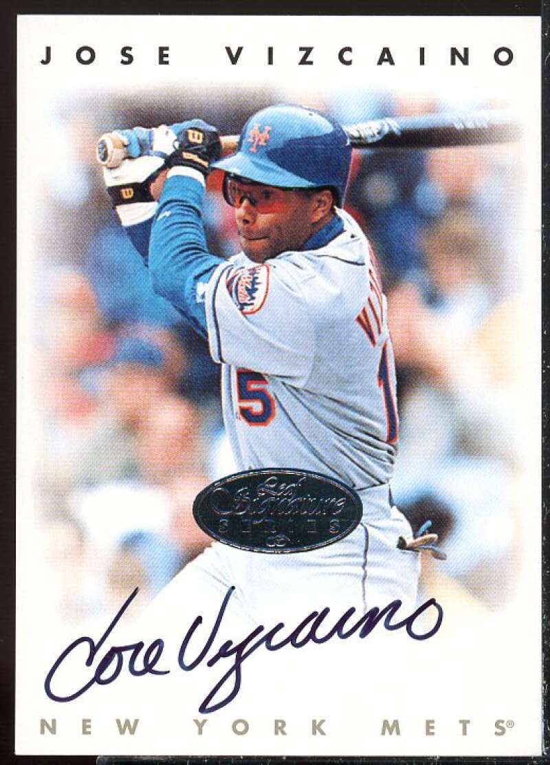 Jose Vizcaino Card 1996 Leaf Signature Autographs Silver #233  Image 1