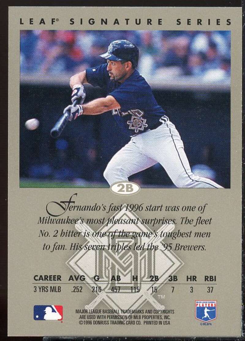 Fernando Vina Card 1996 Leaf Signature Autographs #231  Image 2