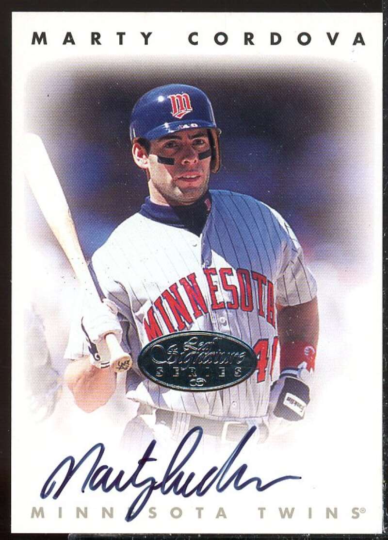 Marty Cordova Card 1996 Leaf Signature Autographs Silver #50  Image 1