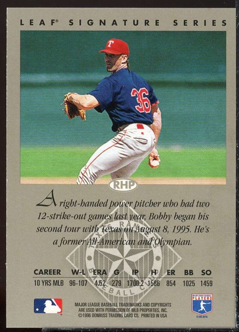 Bobby Witt Card 1996 Leaf Signature Autographs #248  Image 2