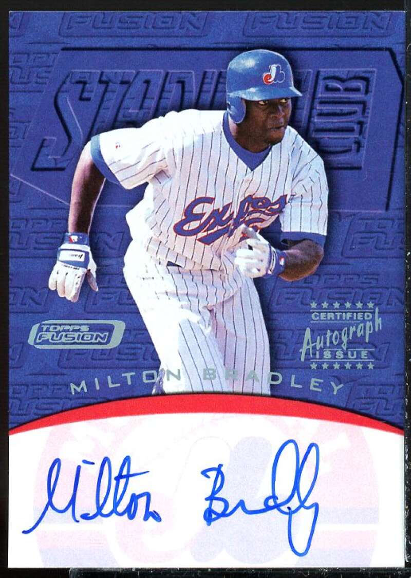 Milton Bradley Card 2001 Topps Fusion Autographs #FA4  Image 1