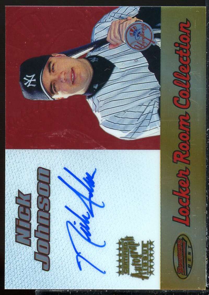 Nick Johnson Card 2000 Bowman's Best Locker Room Collection Autographs #LRCA18  Image 1