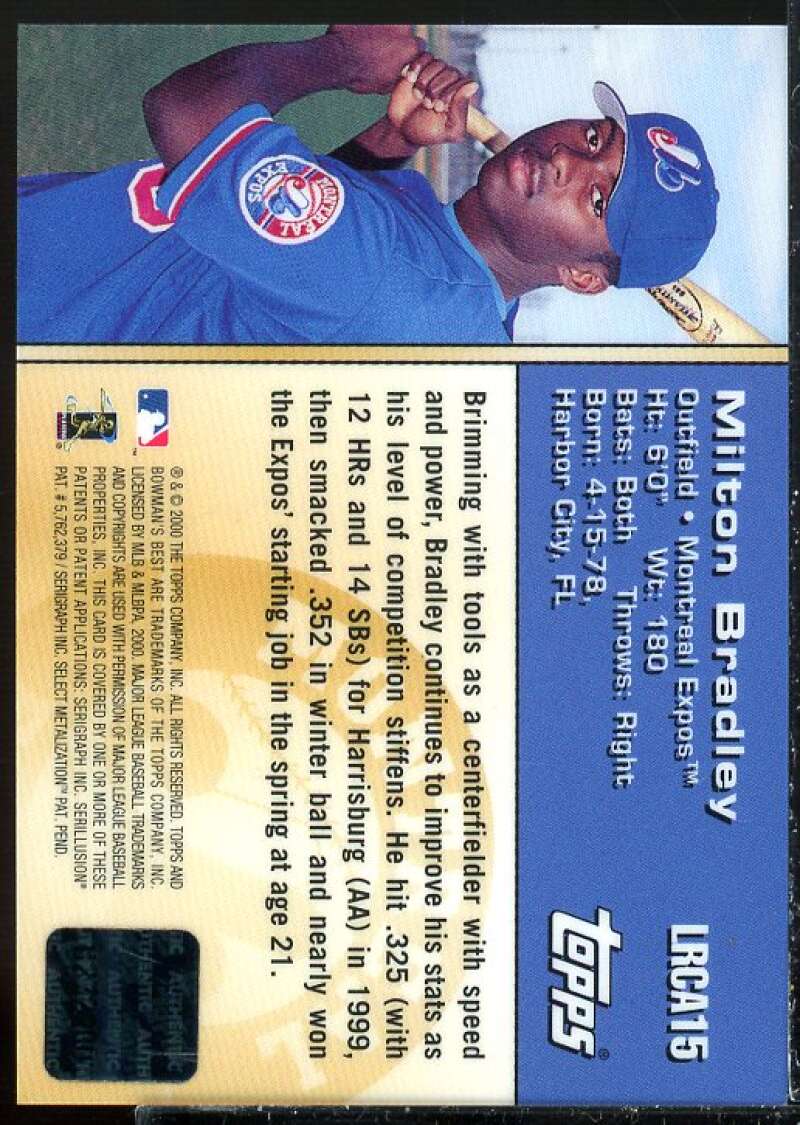 Milton Bradley A 2000 Bowman's Best Locker Room Collection Autographs #LRCA15  Image 2