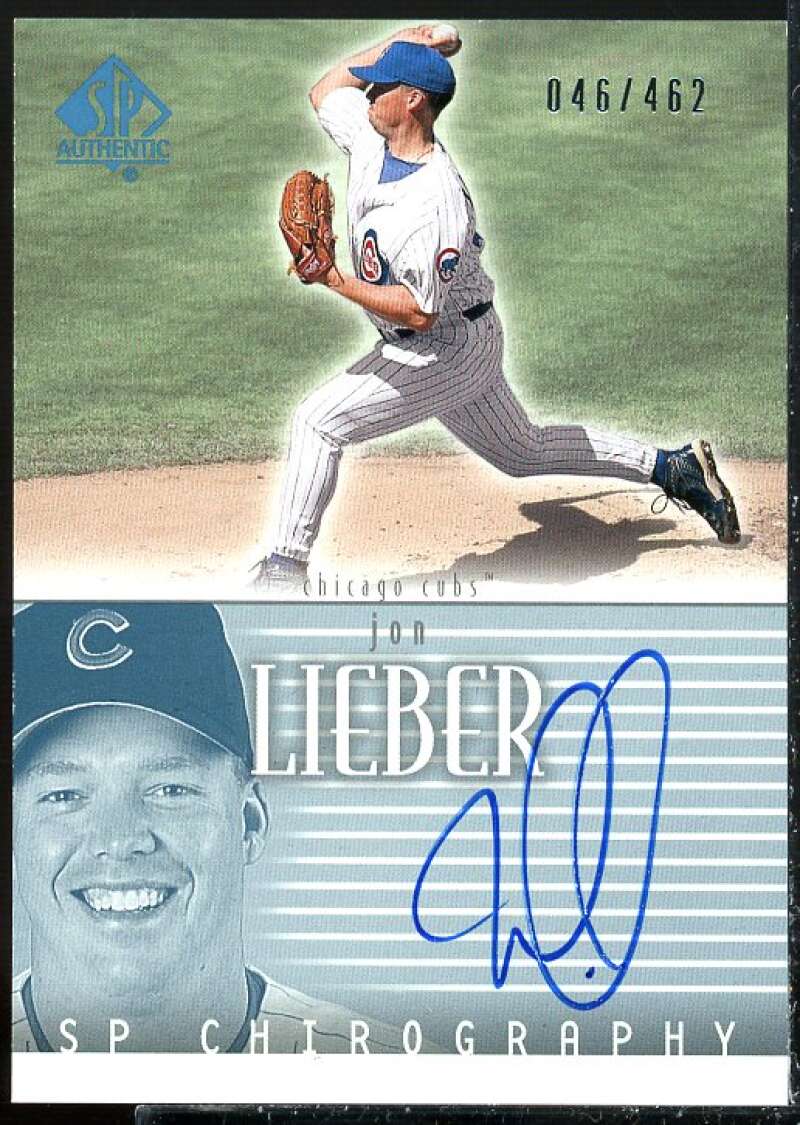 Jon Lieber Card 2002 SP Authentic Chirography #JL  Image 1
