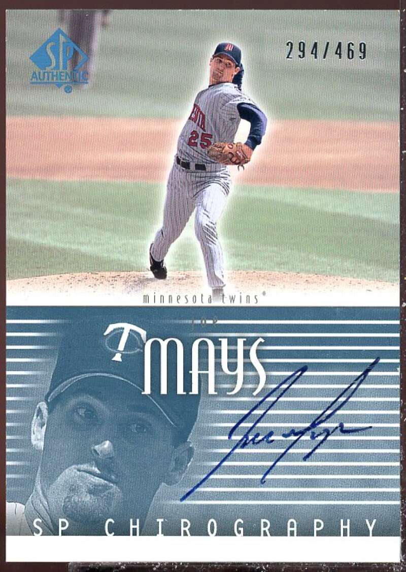 Joe Mays Card 2002 SP Authentic Chirography #JM  Image 1