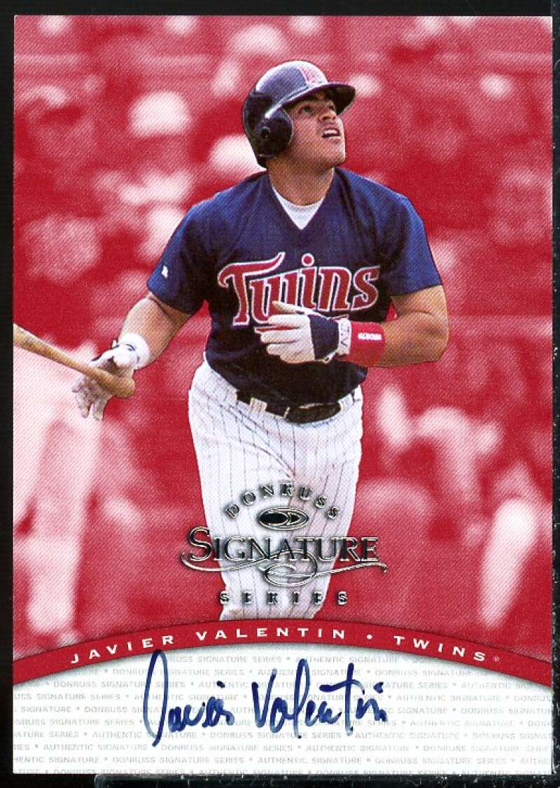 Javier Valentin Card 1997 Donruss Signature Autographs #100  Image 1