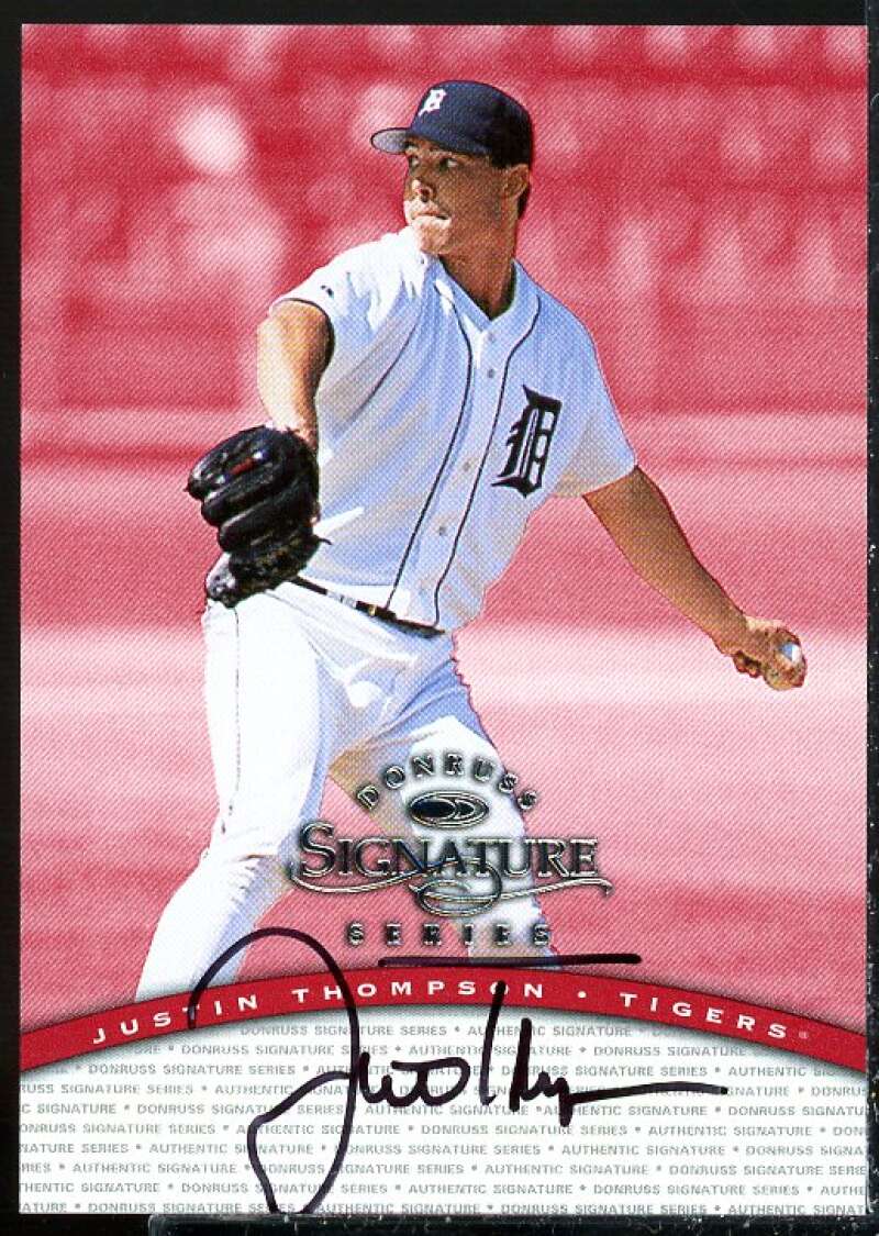 Justin Thompson Card 1997 Donruss Signature Autographs #96  Image 1