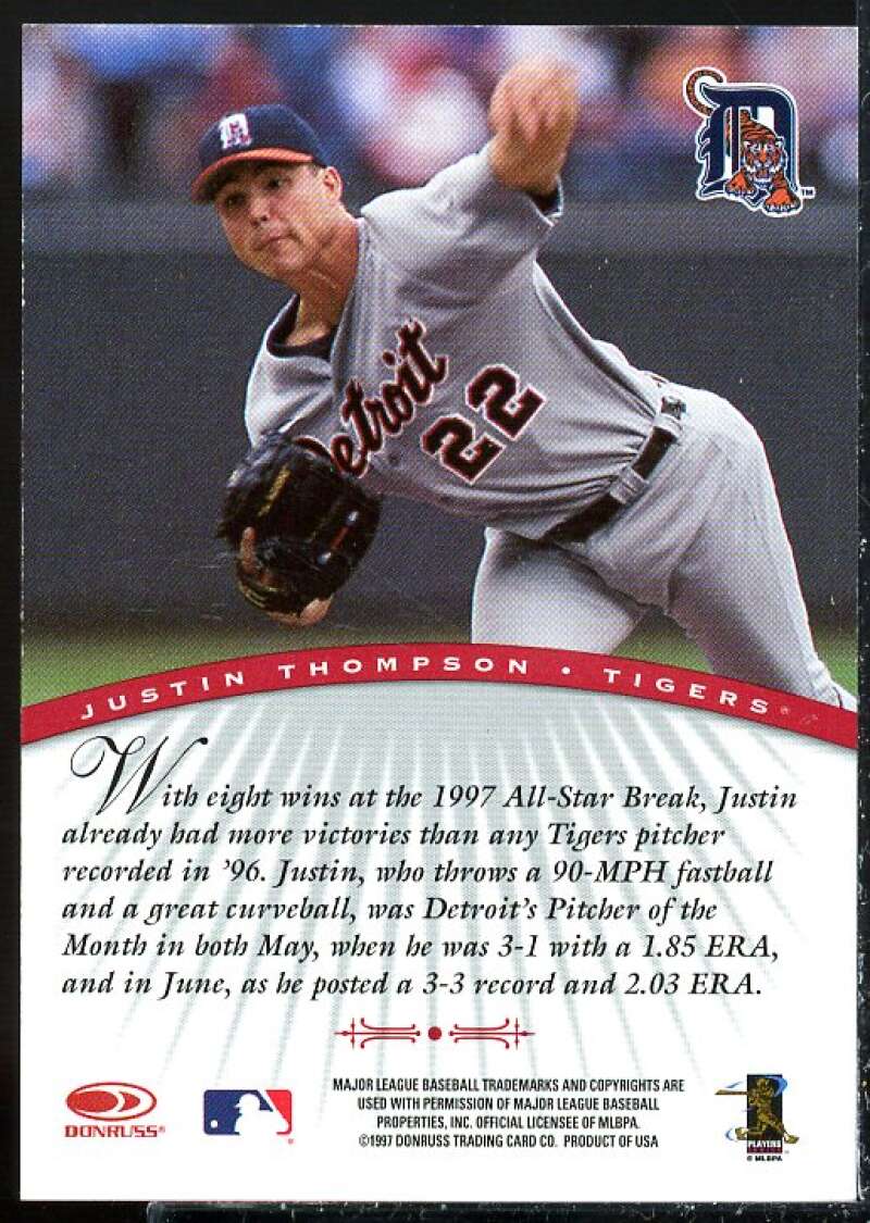 Justin Thompson Card 1997 Donruss Signature Autographs #96  Image 2