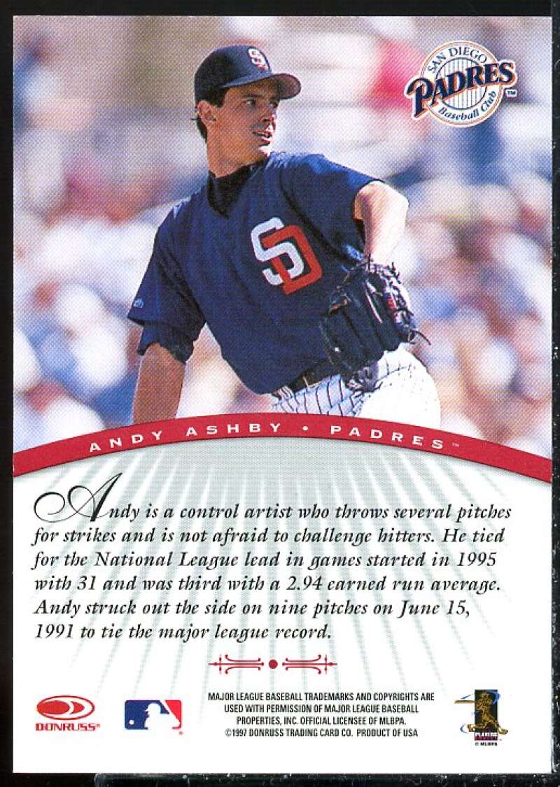 Andy Ashby Card 1997 Donruss Signature Autographs #8  Image 2